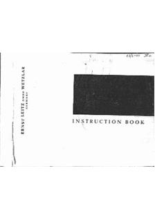 Leica 3 c manual. Camera Instructions.